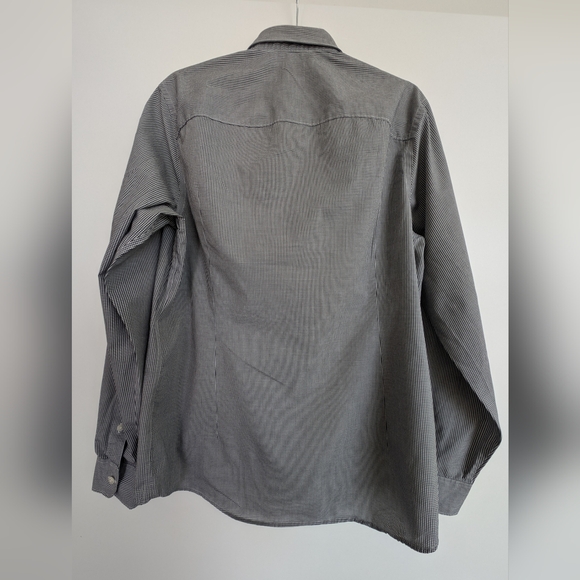 Perry Ellis Pleated Black Shirt M - Picture 2 of 7